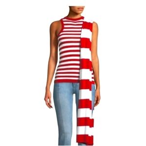 NEW Victoria & Tomas Draped One Shoulder Strip Top NWT Size 45 - US Size 6